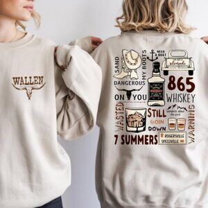 Morgan Wallen’s World Tour 2025 2 Side Sweatshirt, Cowboy Girl Hoodie, Retro Wal